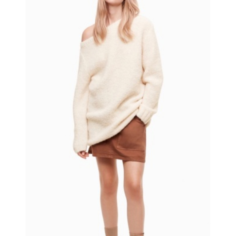 Aritzia Wilfred Free Brisinger Cream Wool Sweater
